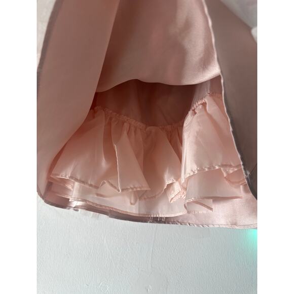 Bonnie Baby Baby Girls Short Sleeved Mikado Tiered Dress with Bow Sz 18M - Picture 5 of 8